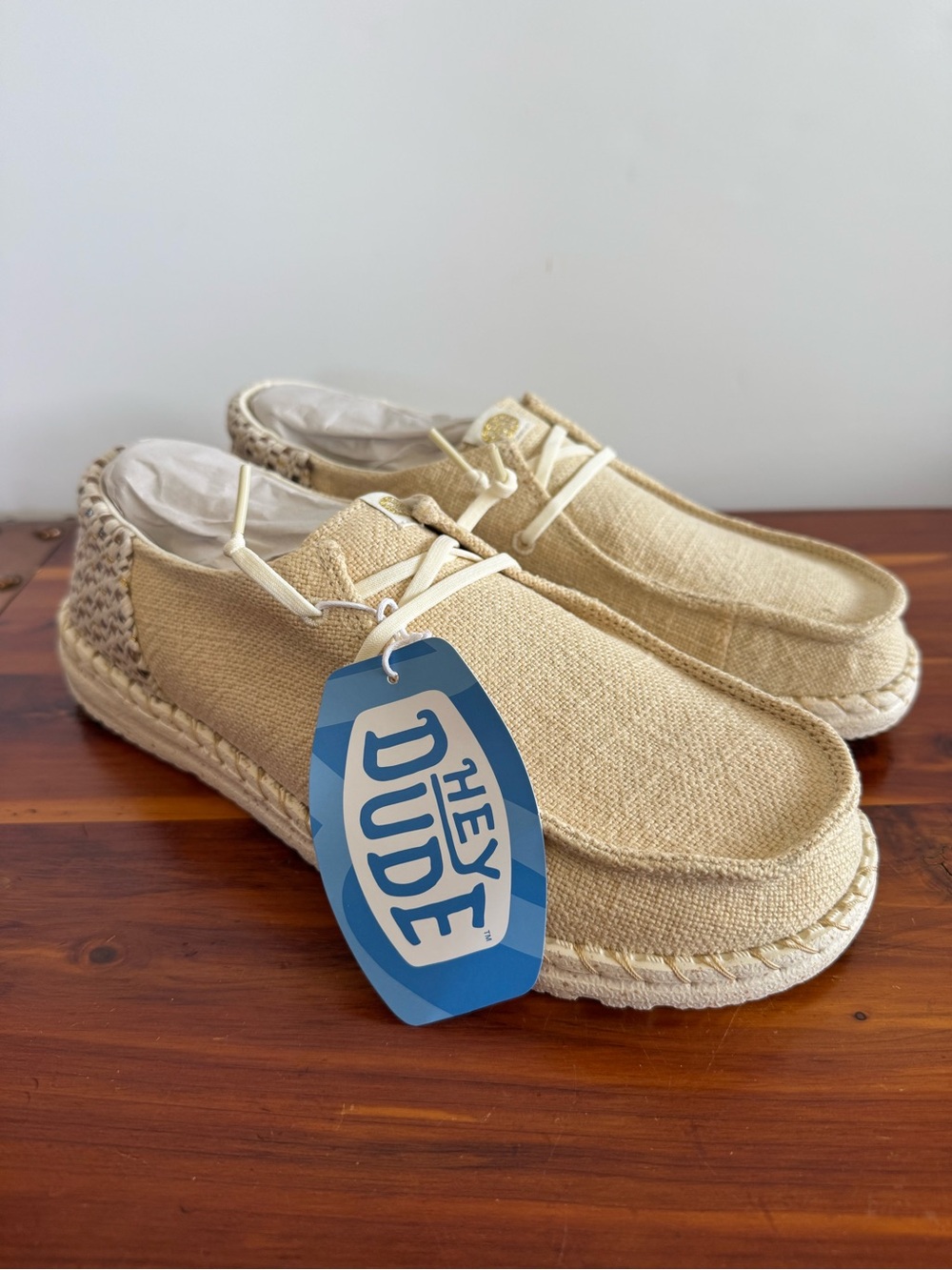 Hey Dude Wendy Funk Coastal Woven Shoes Egret Women’s 11 NWT